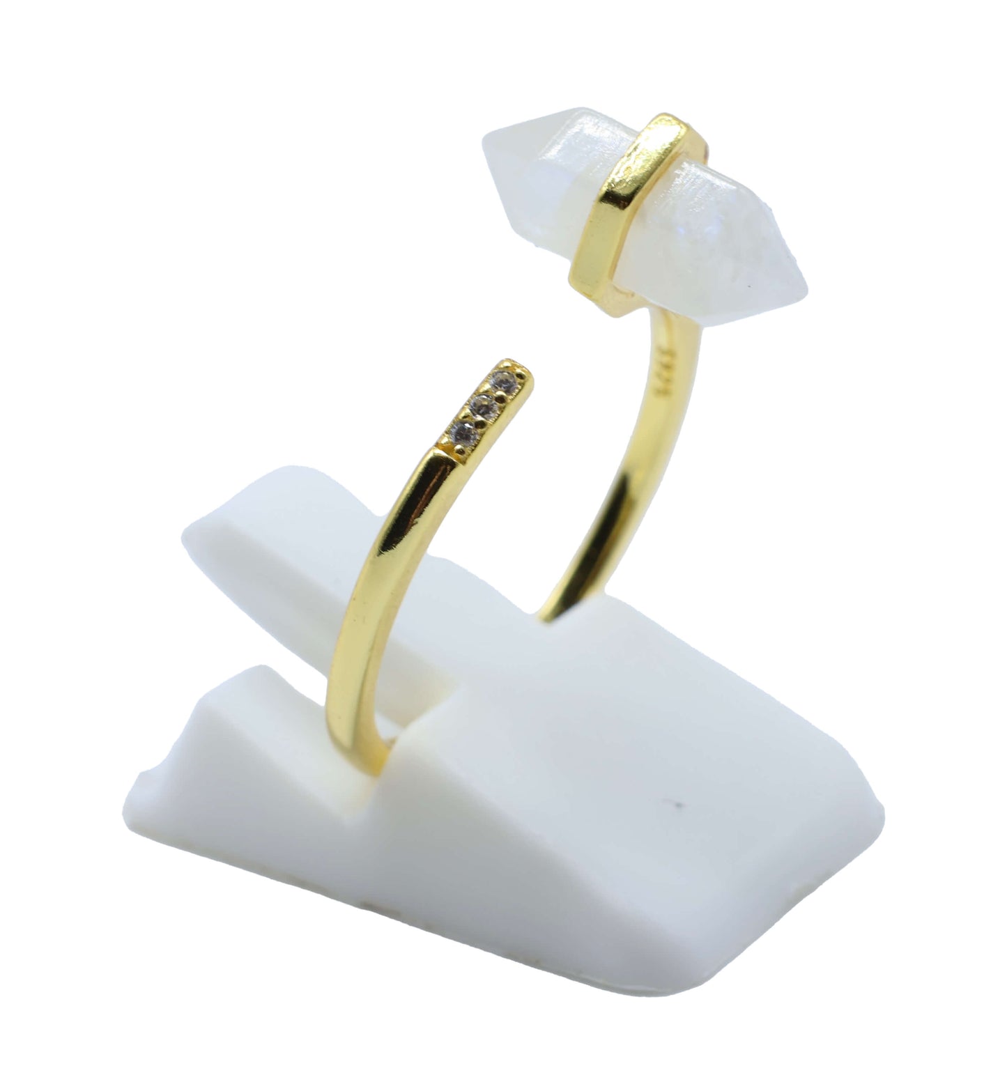 Bague Argent 925 Pierre de Lune Pointe