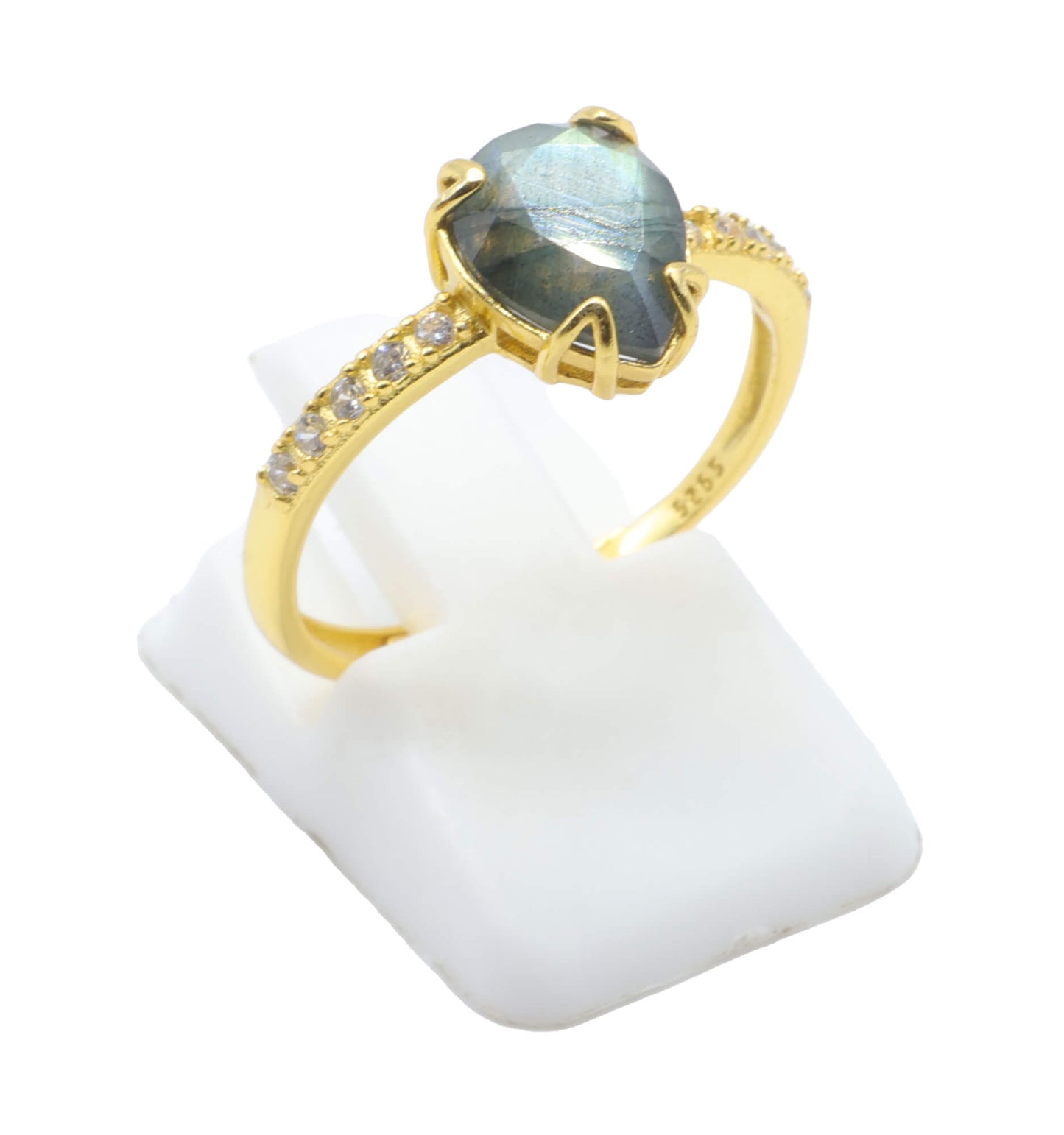 Bague Argent 925 Labradorite Goutte