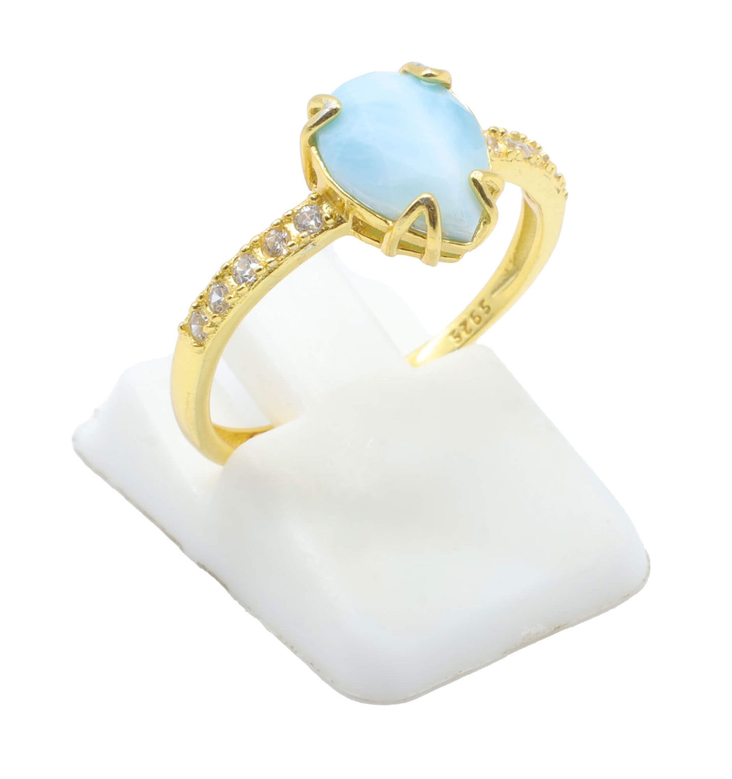 Bague Argent 925 Larimar Goutte