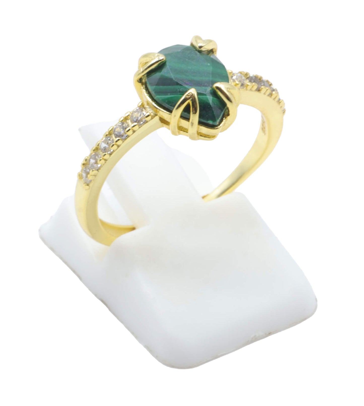 Bague Argent 925 Malachite Goutte
