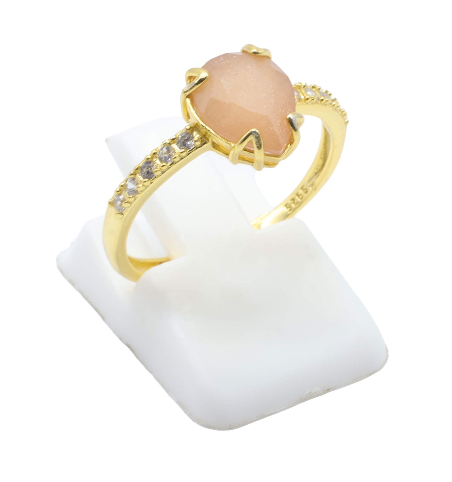 Bague Argent 925 Pierre de Soleil Goutte