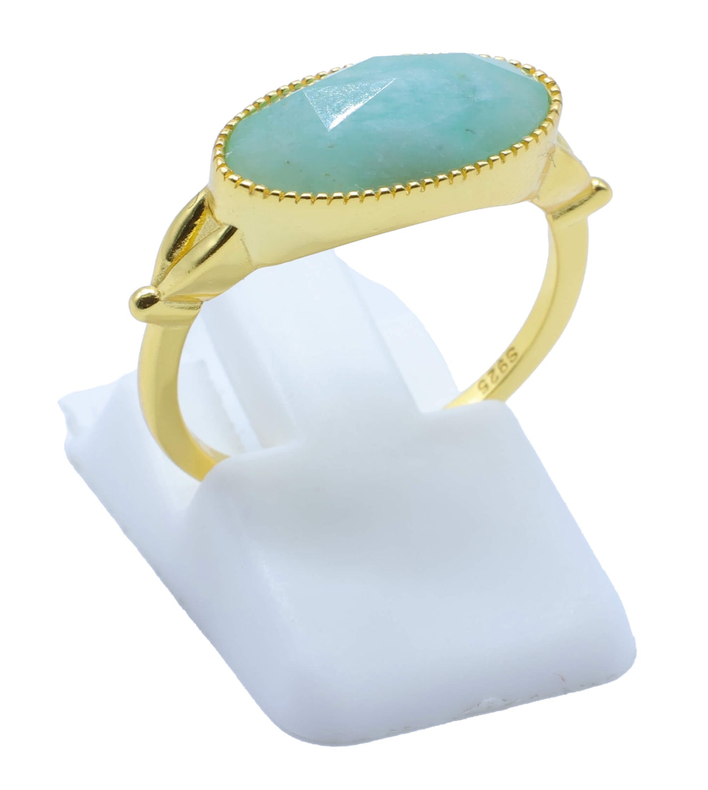 Bague Argent 925 Amazonite Ovale