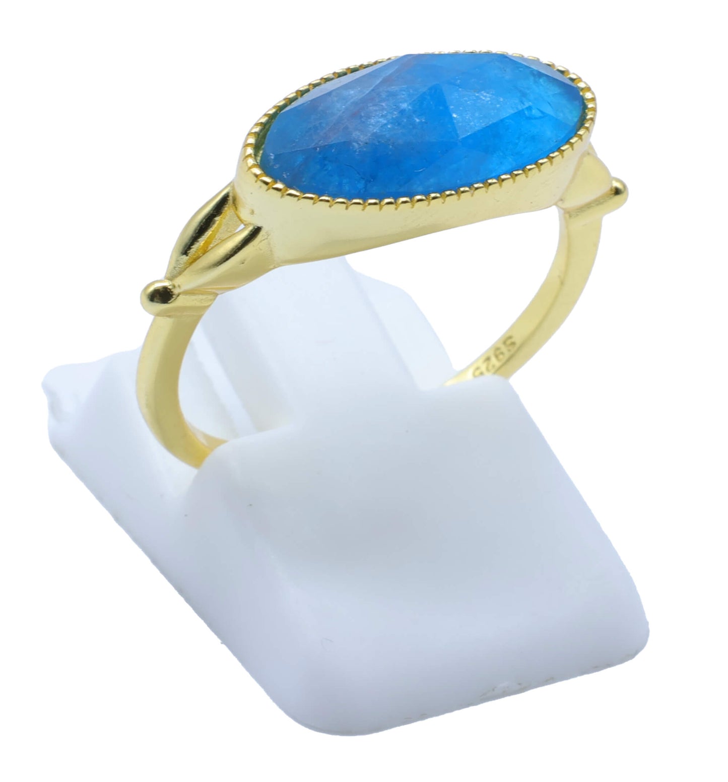 Bague Argent 925 Apatite Ovale