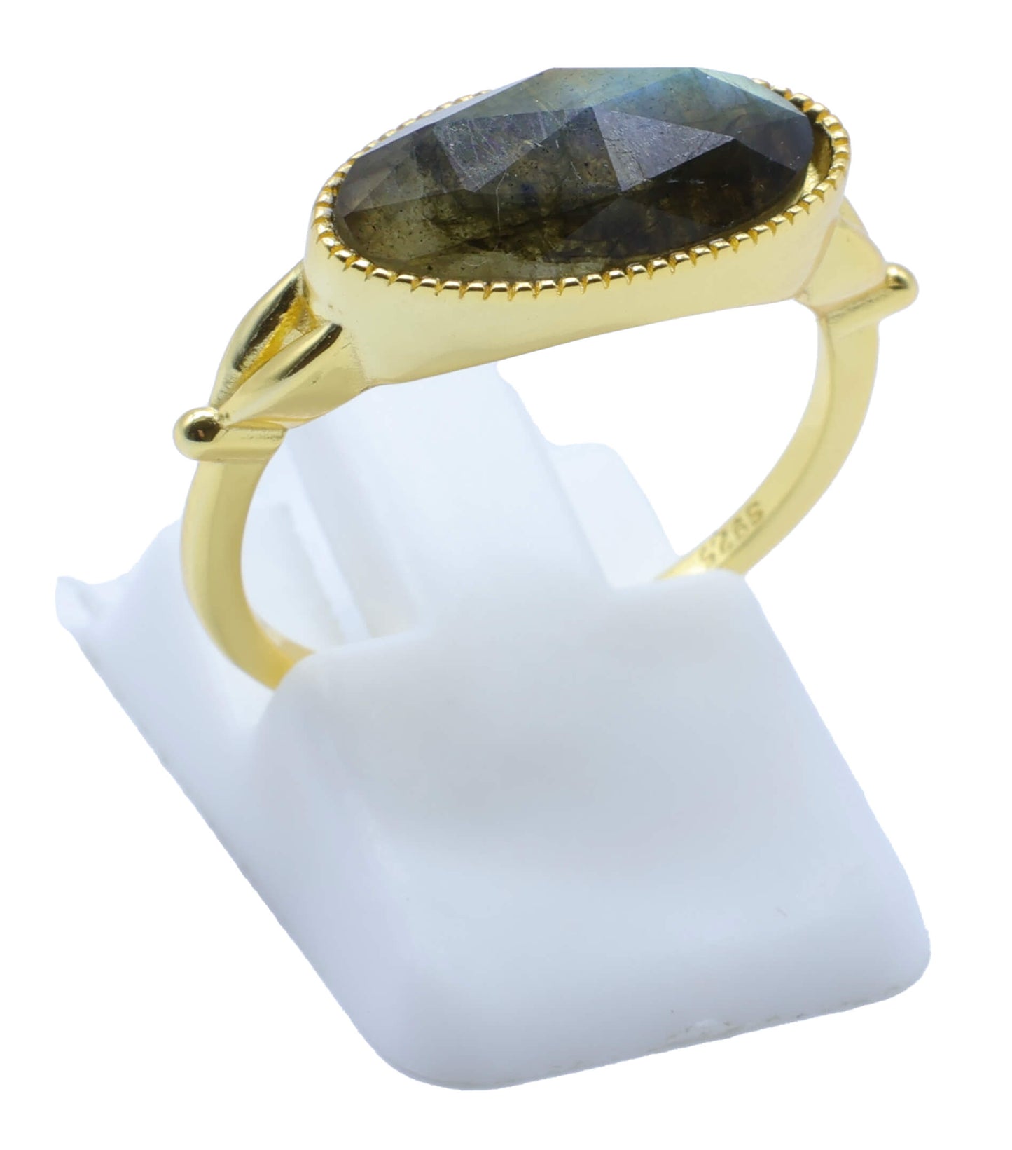 Bague Argent 925 Labradorite Ovale