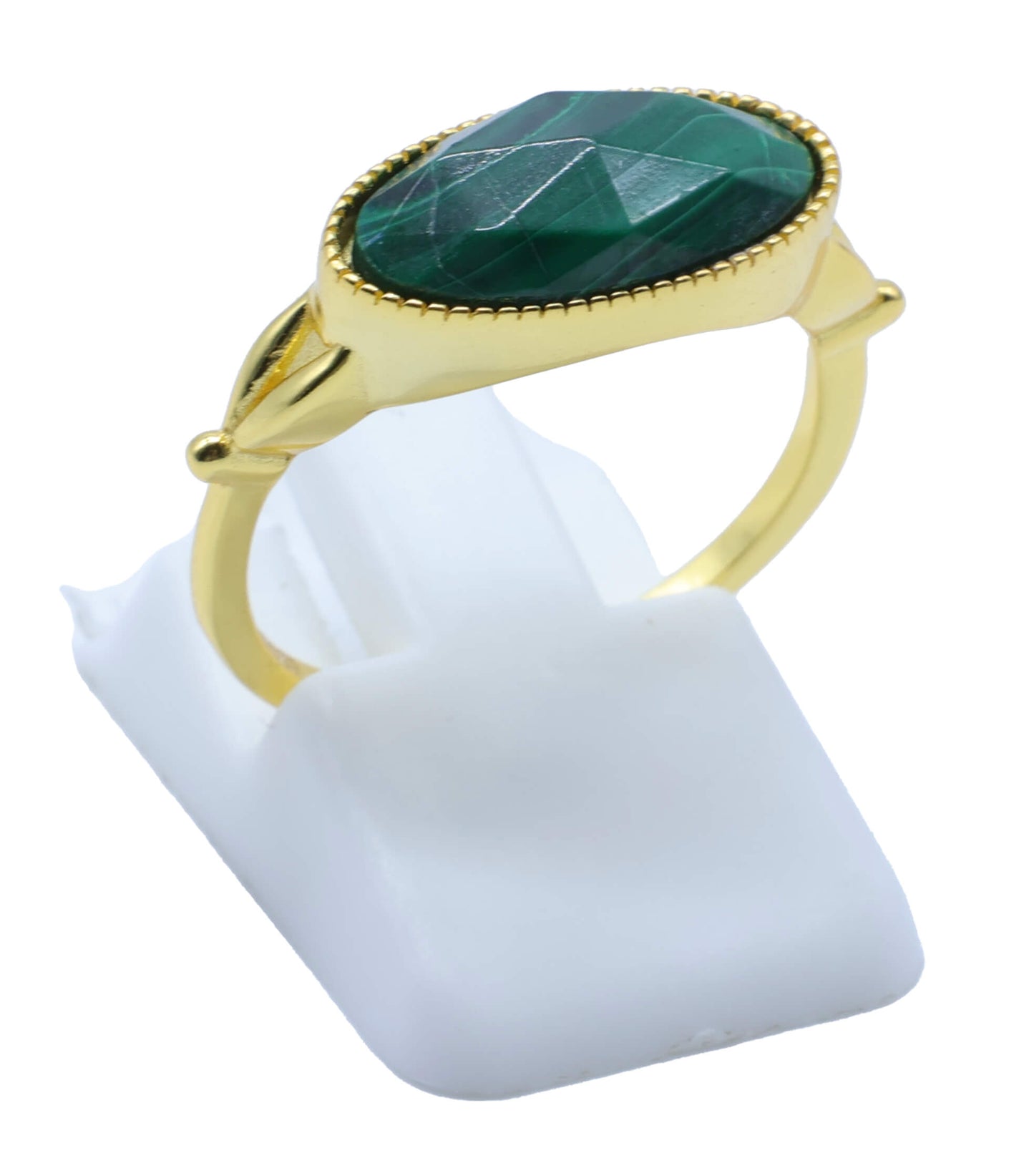 Bague Argent 925 Malachite Ovale