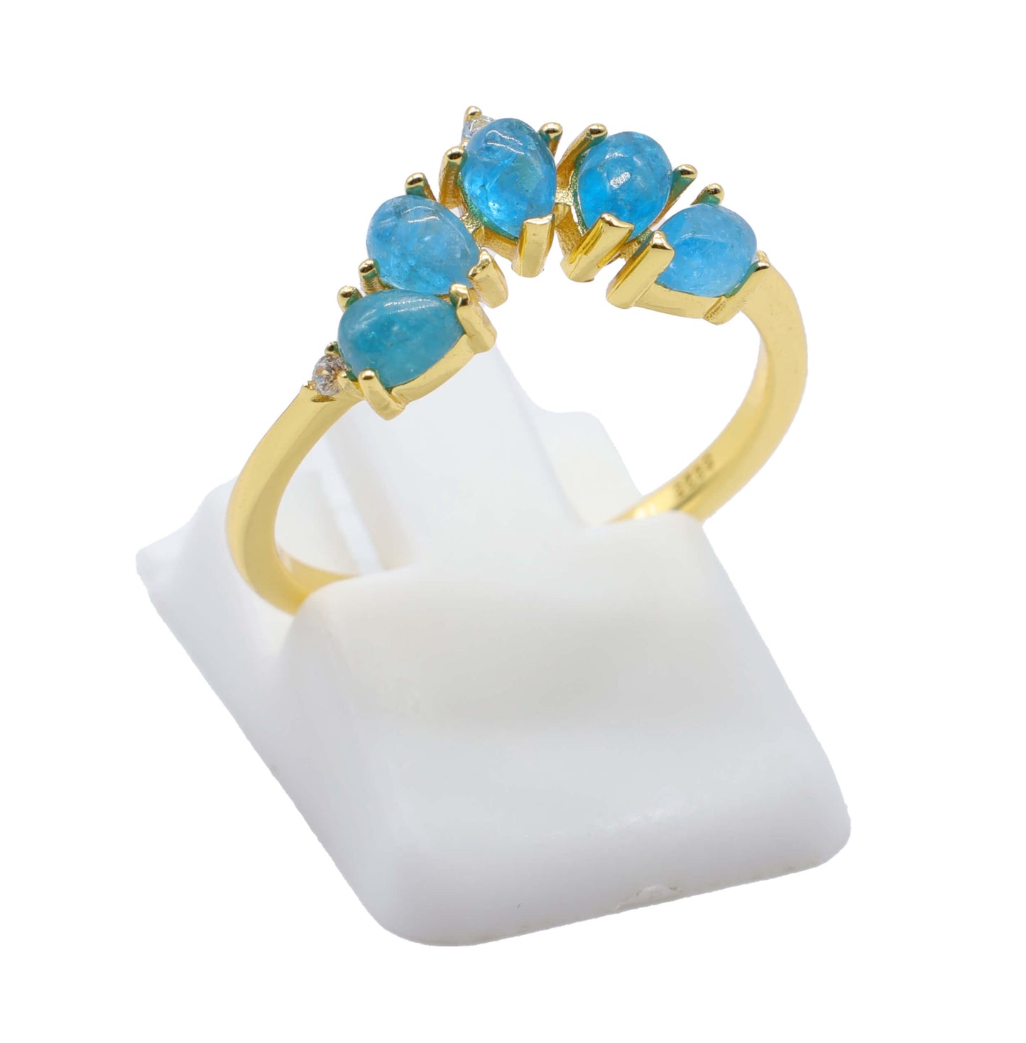 Bague Argent 925 Apatite Diadème