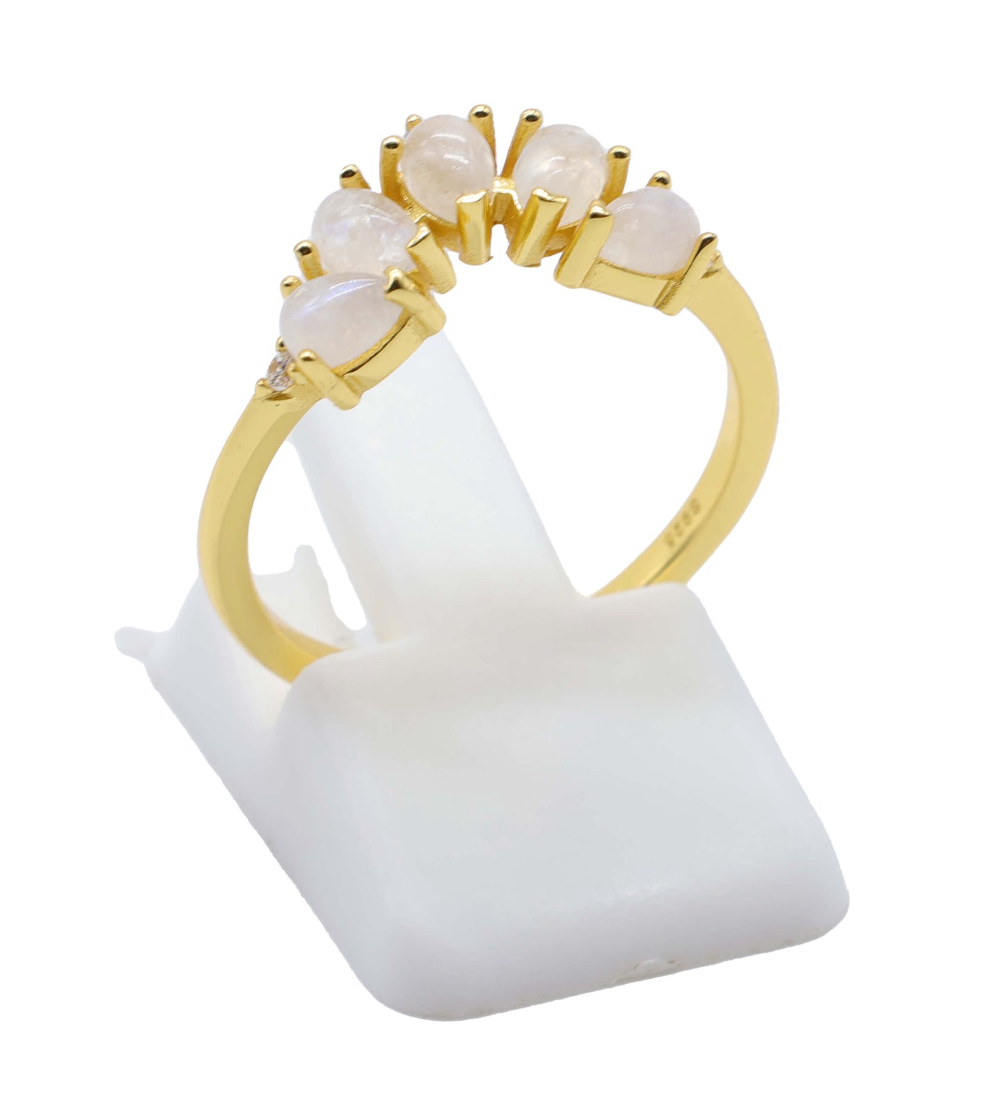 Bague Argent 925 Pierre de Lune Diadème