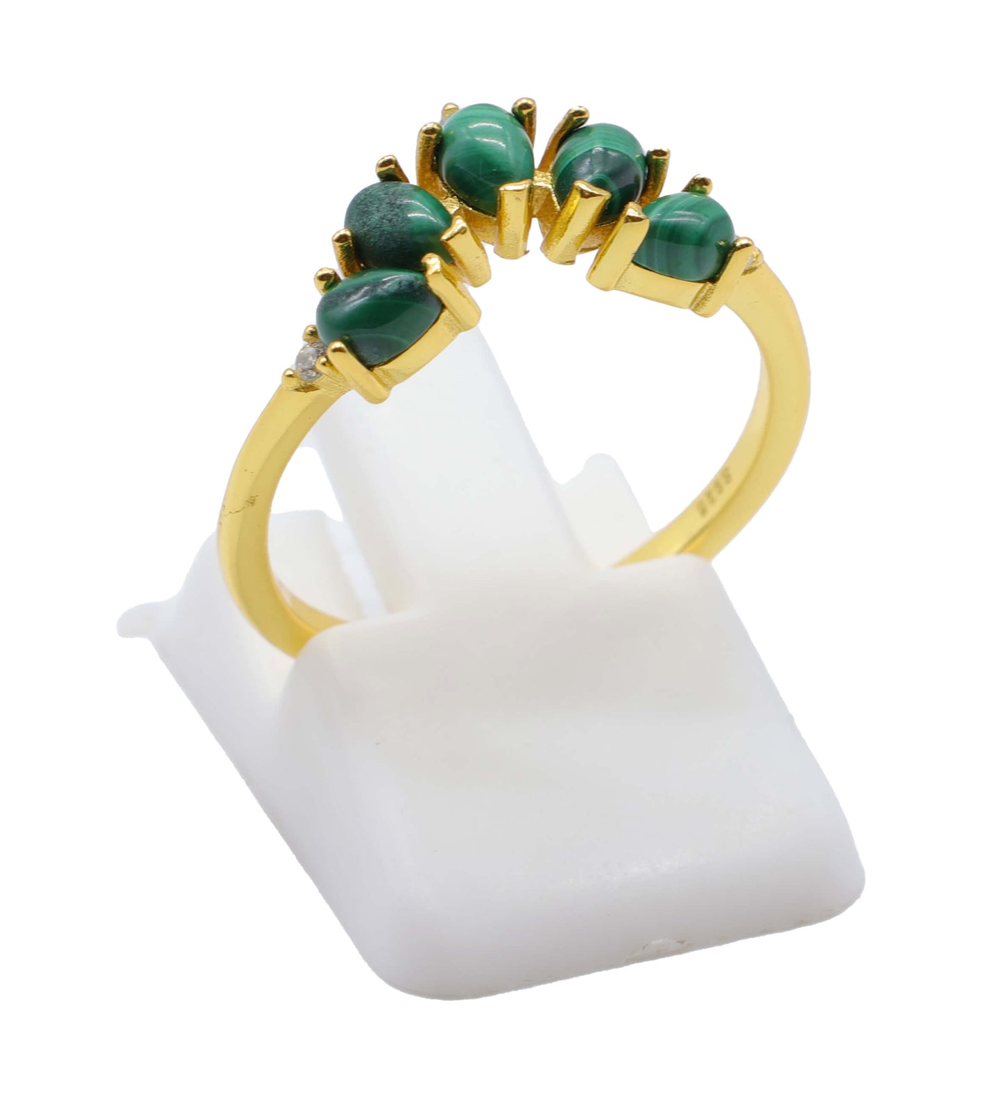 Bague Argent 925 Malachite Diadème