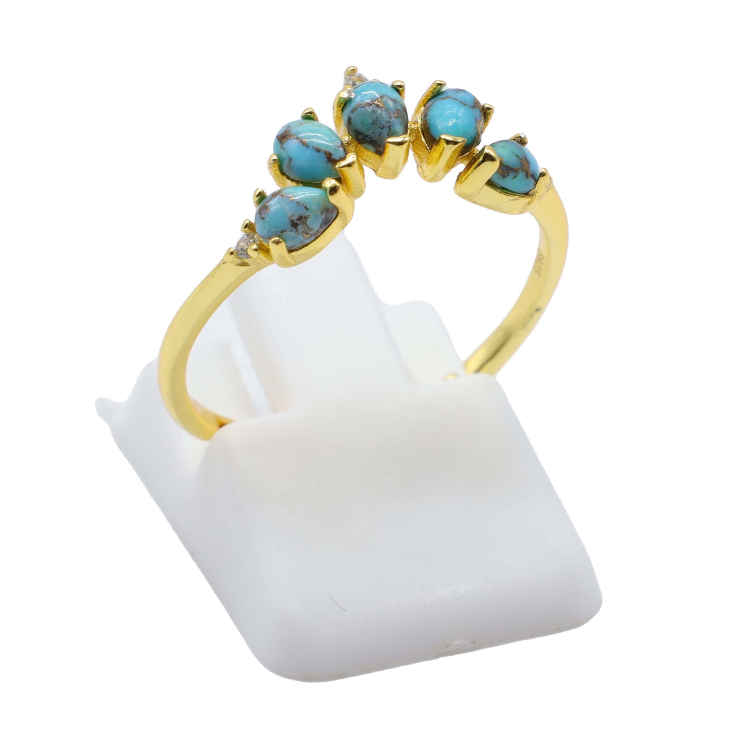 Bague Argent 925 Turquoise Diadème
