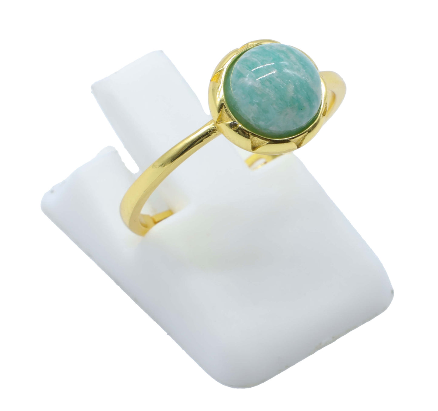 Bague Argent 925 Amazonite Ronde