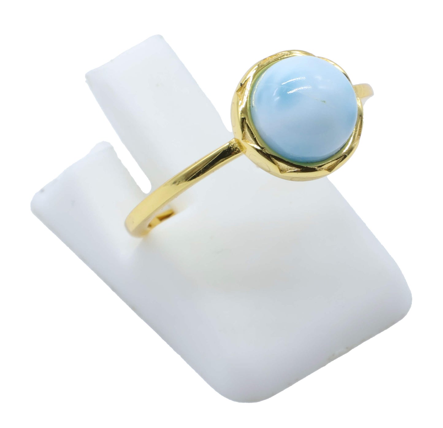 Bague Argent 925 Larimar Ronde