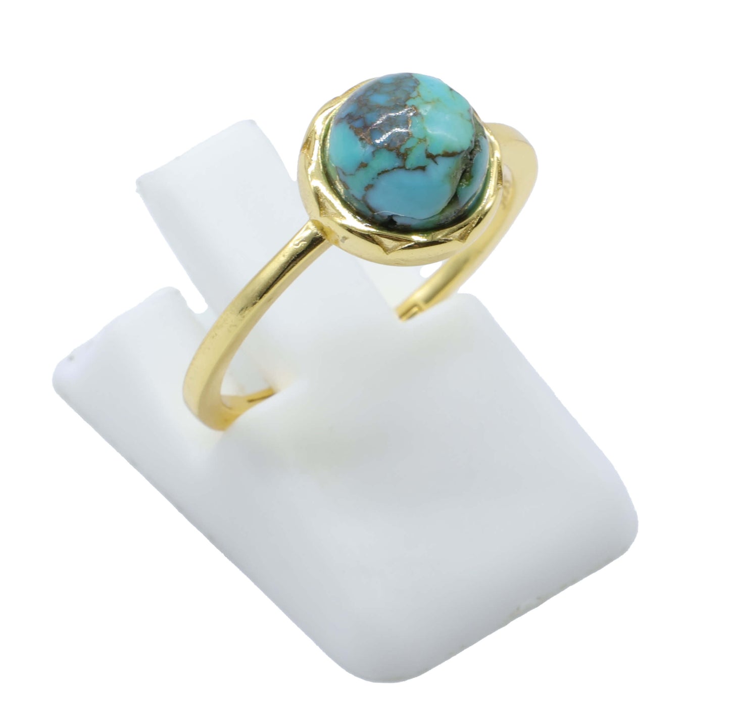 Bague Argent 925 Turquoise Ronde