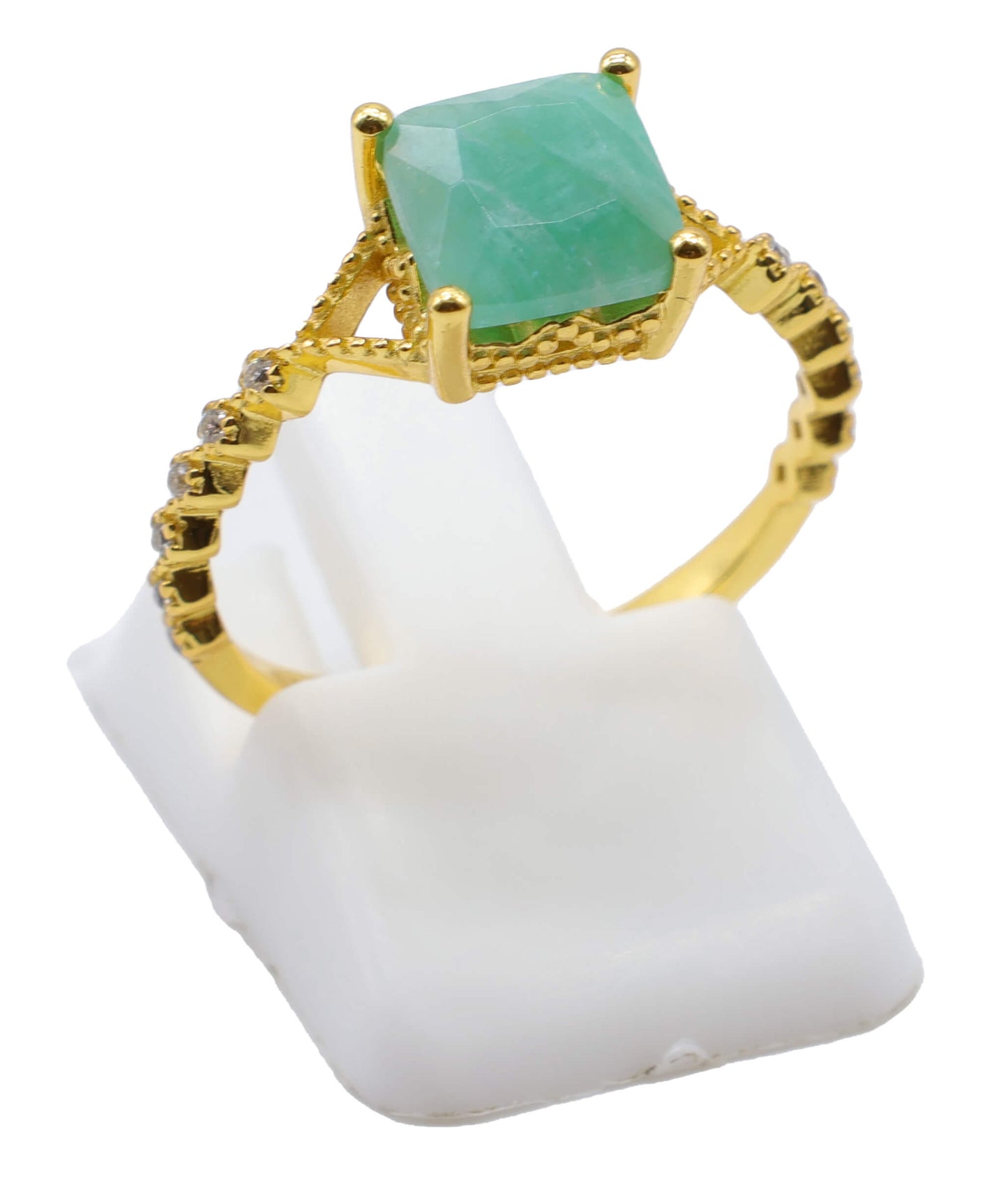 Bague Argent 925 Amazonite Carrée