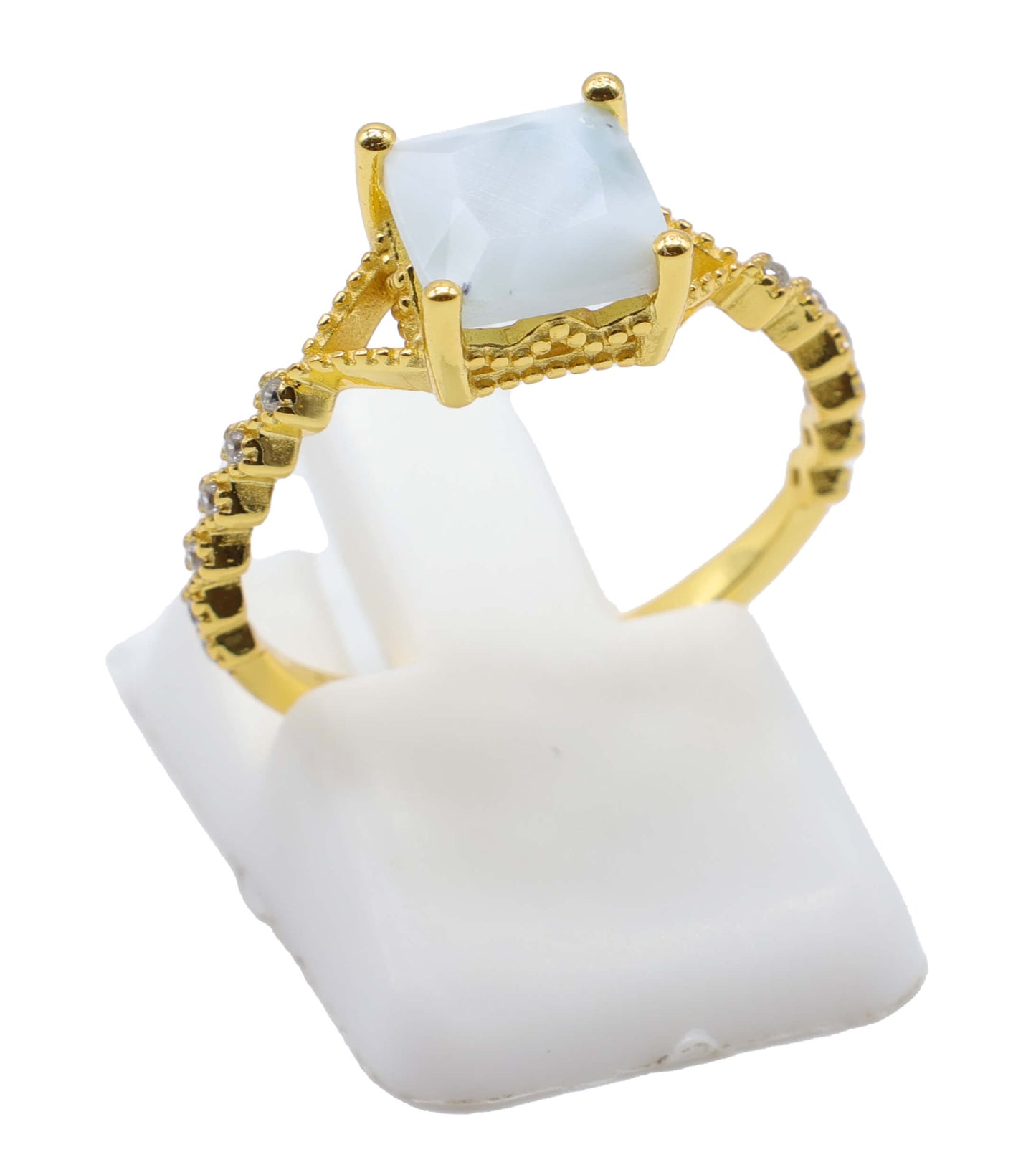 Bague Argent 925 Larimar Carrée
