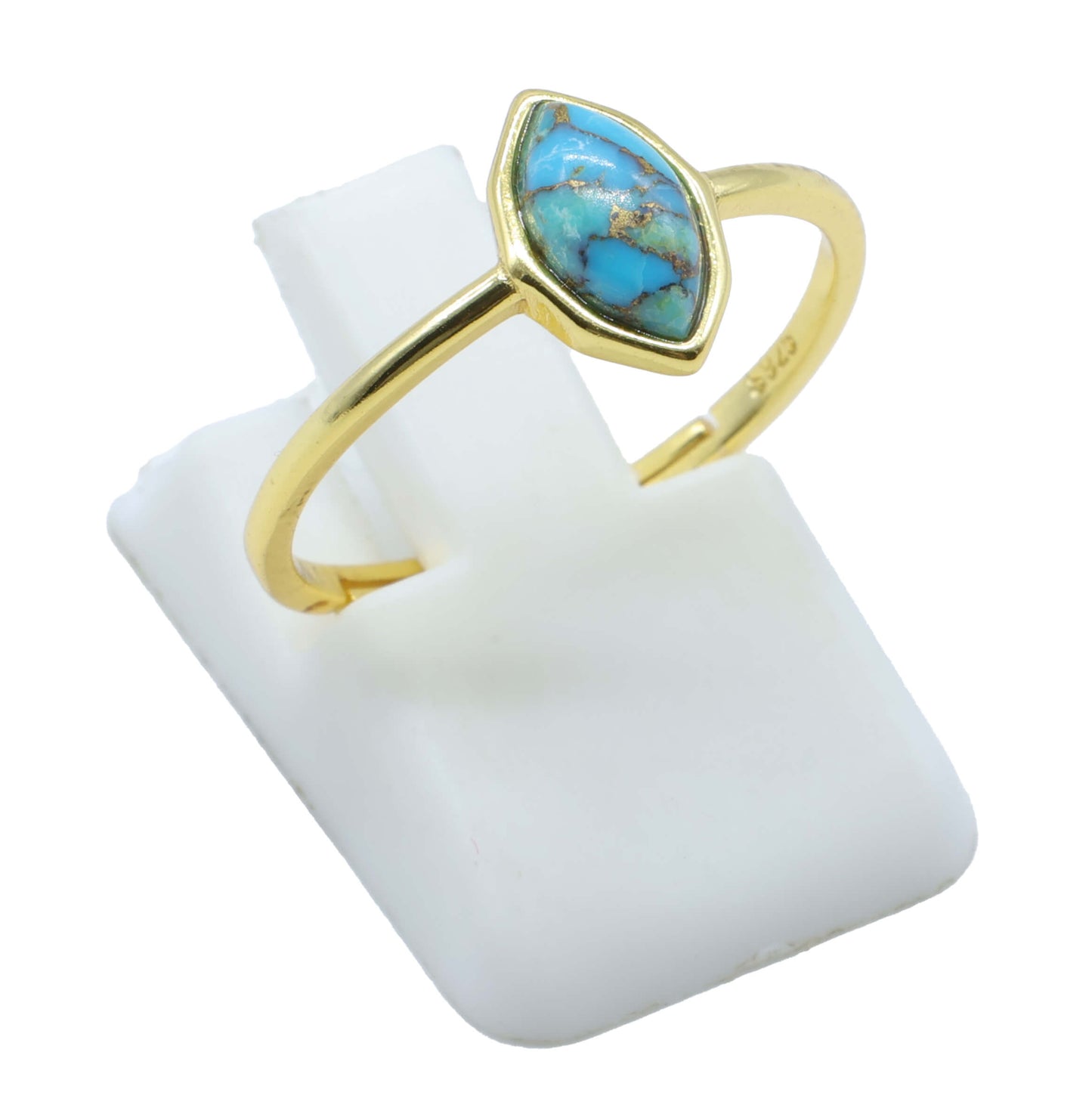 Bague Argent 925 Turquoise Marquise