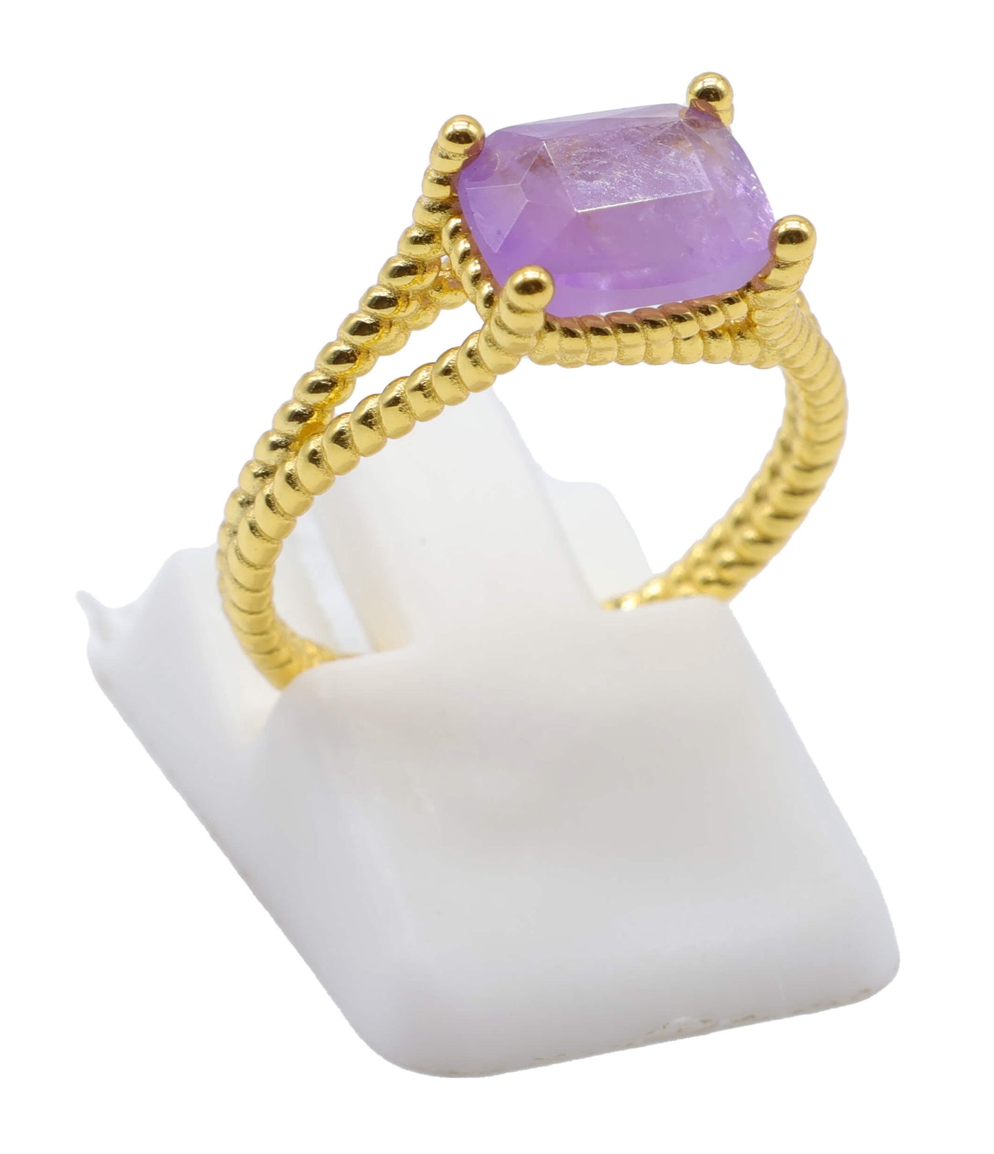 Bague Argent 925 Améthyste Rectangle