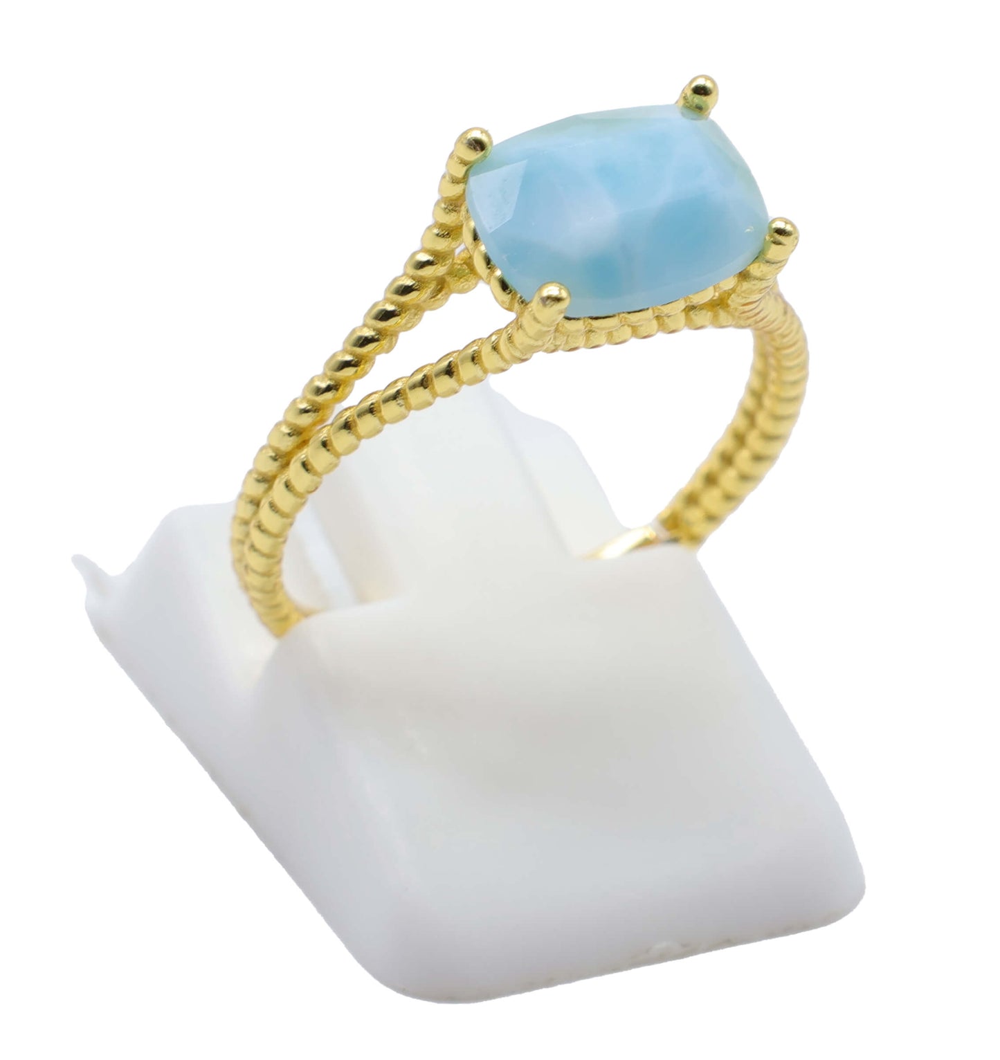 Bague Argent 925 Larimar Rectangle