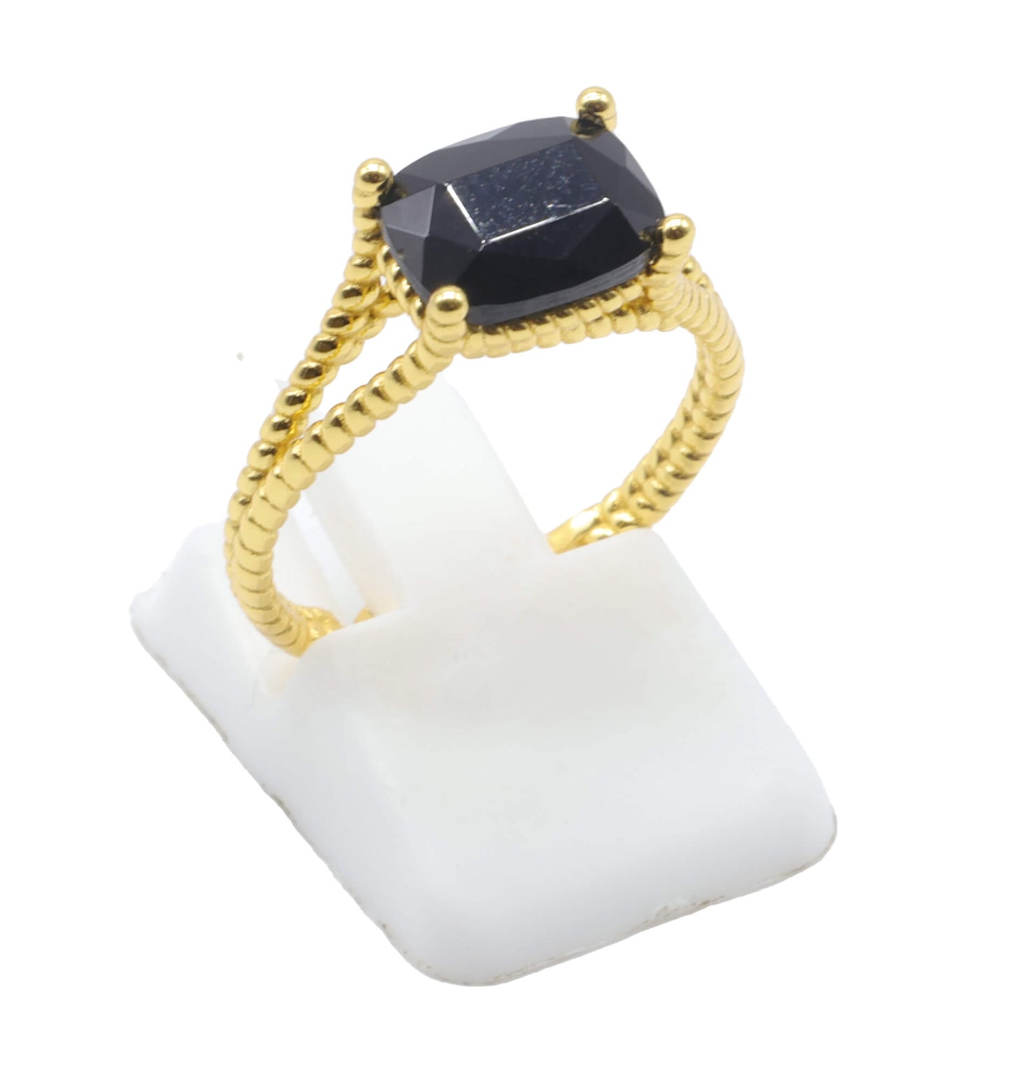 Bague Argent 925 Onyx Rectangle