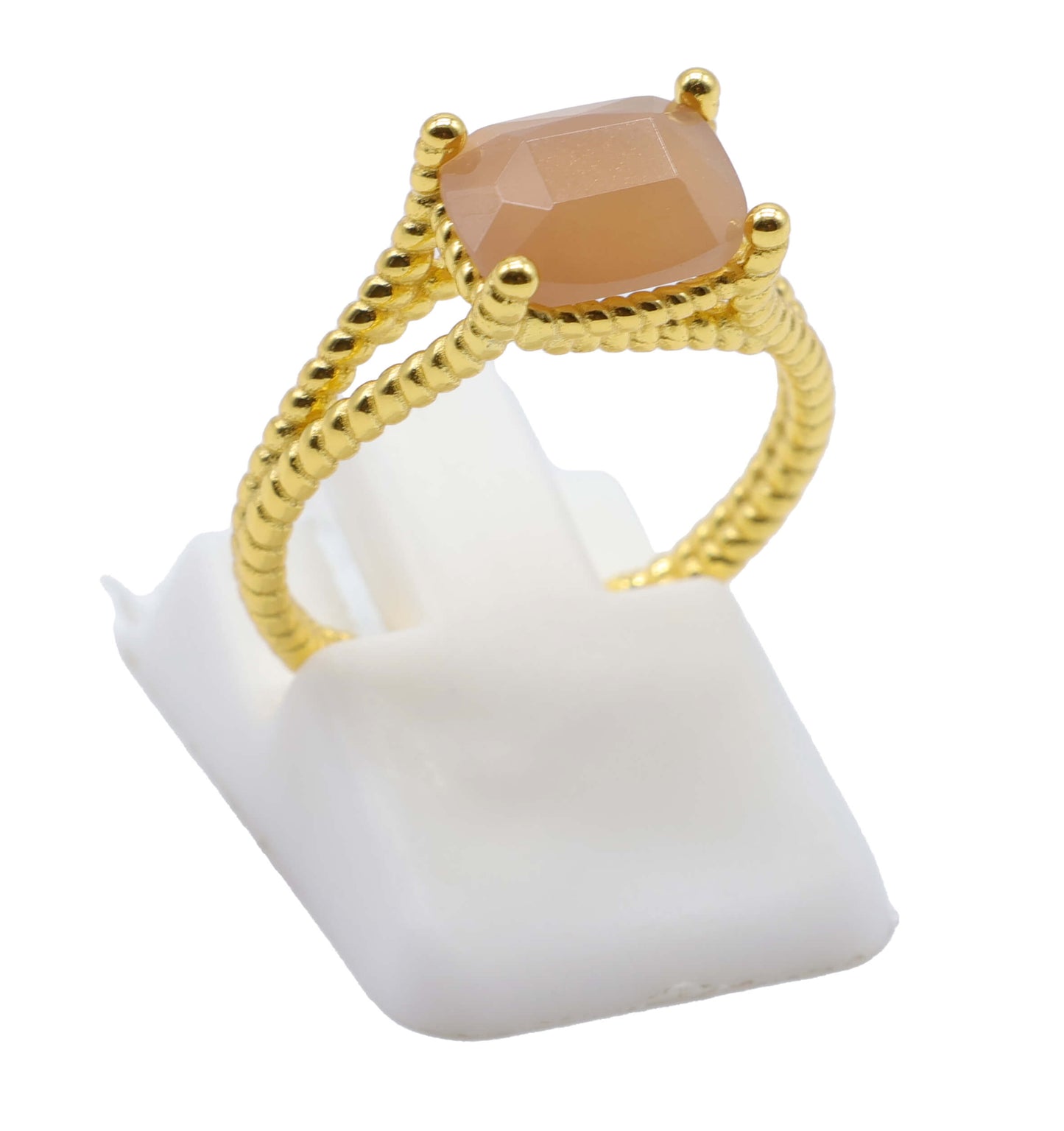 Bague Argent 925 Pierre de Soleil Rectangle