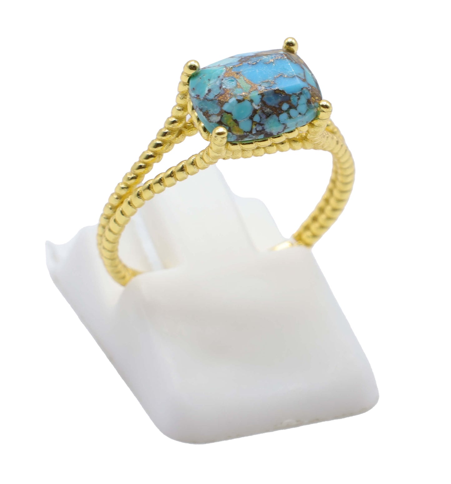 Bague Argent 925 Turquoise Rectangle