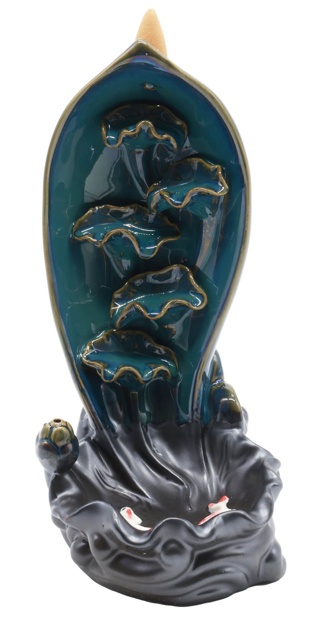 Porte-Encens Backflow Cascade Poissons 22cm