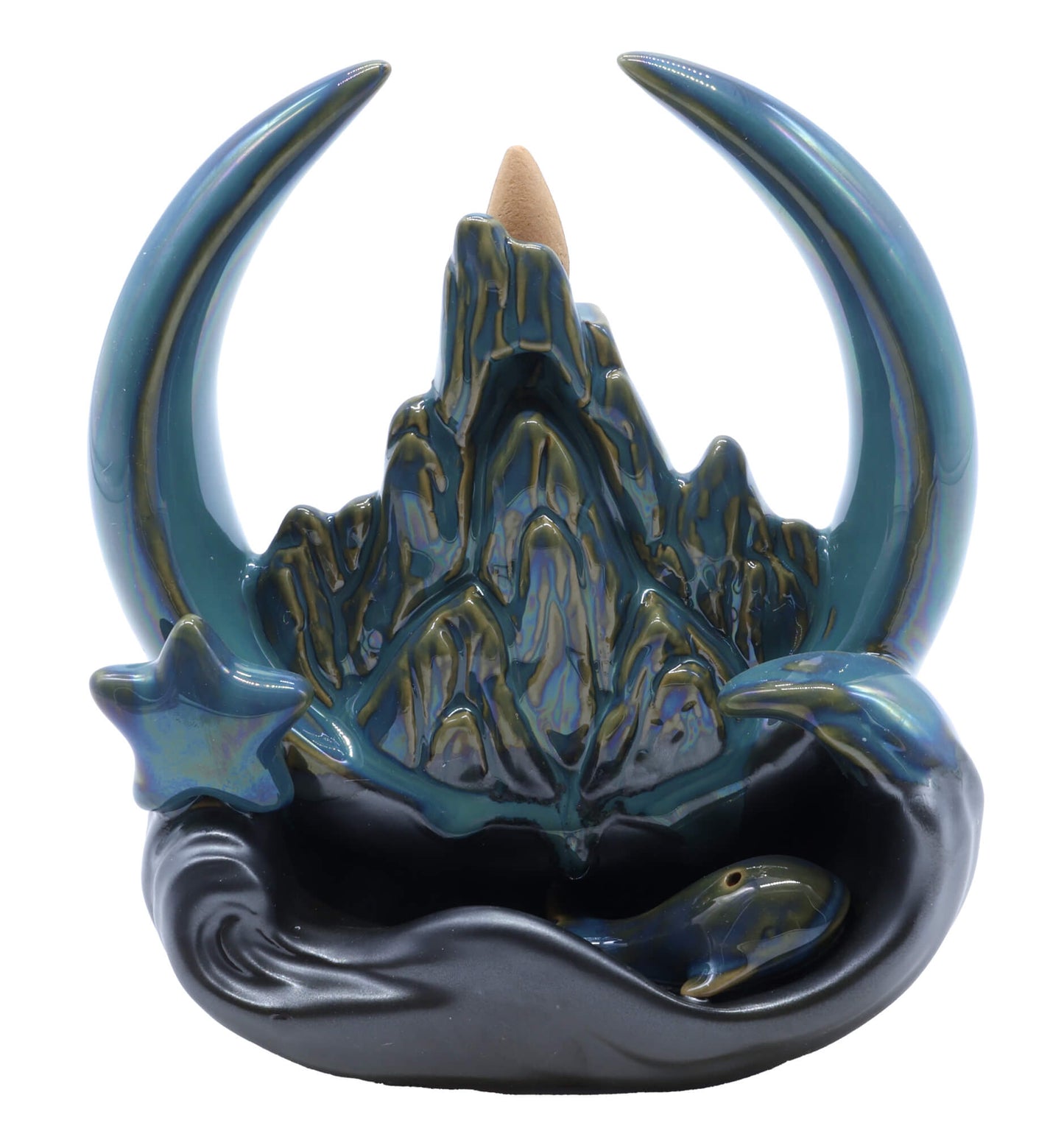 Porte-Encens Backflow Lune Etoile 17cm