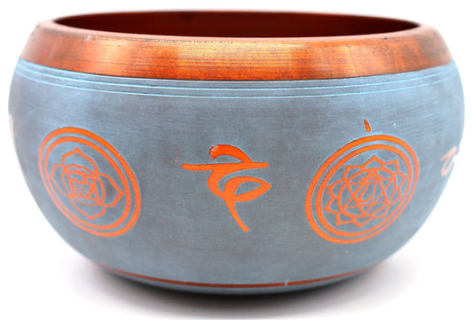 Bol Chantant Tibétain Aluminium Chakras 550g