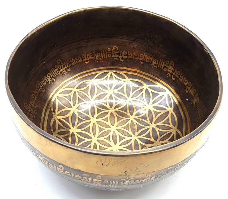Bol Chantant Tibétain Fleur de vie Uni 15cm