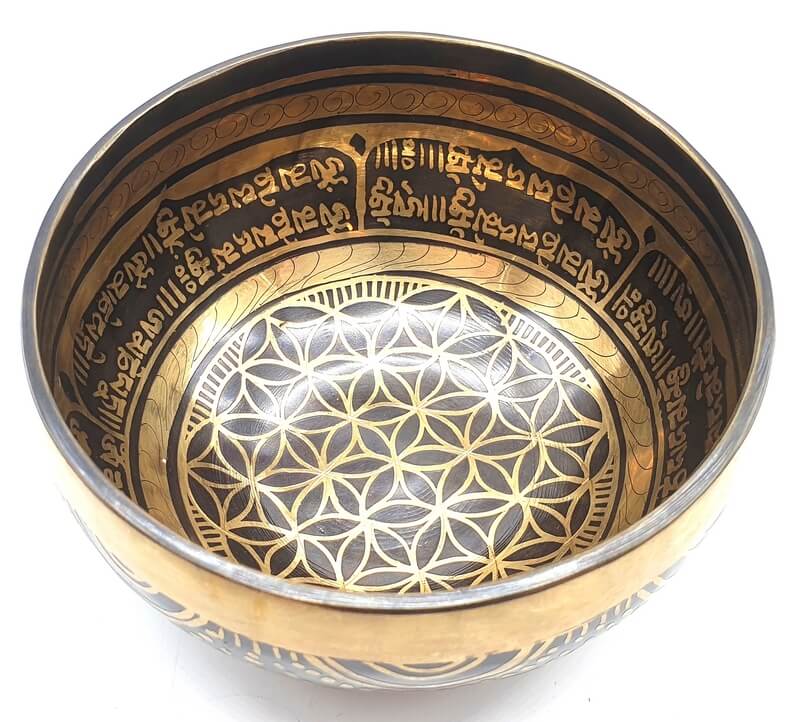 Bol Chantant Tibétain Fleur de Vie 15cm