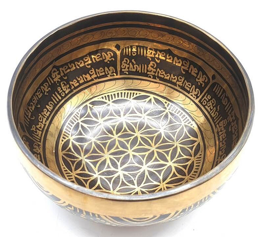 Bol Chantant Tibétain Fleur de Vie 15cm