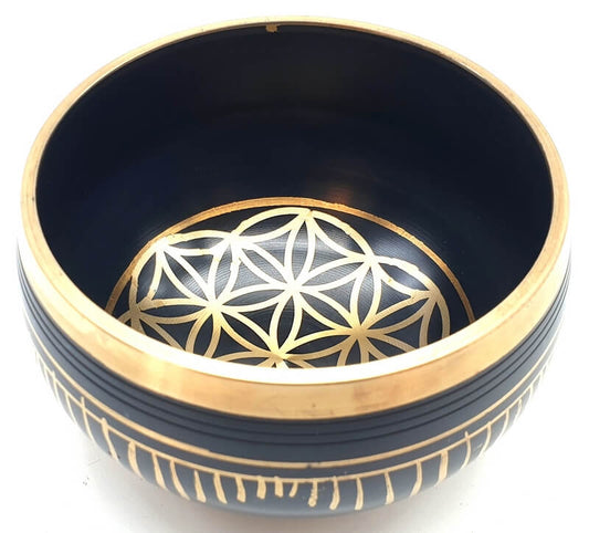 Bol Chantant Aluminium Fleur de Vie 12cm