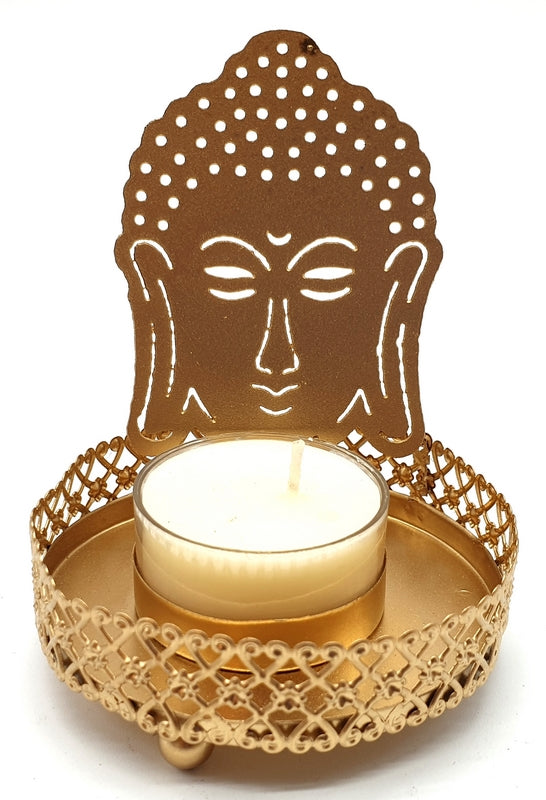 Bougeoir à Réflexion Métal Bouddha 11cm