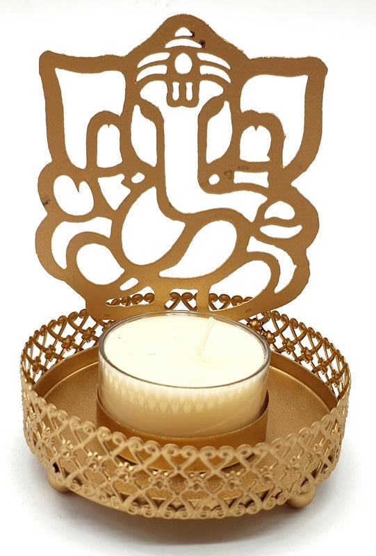 Bougeoir à Réflexion Métal Ganesh 11cm