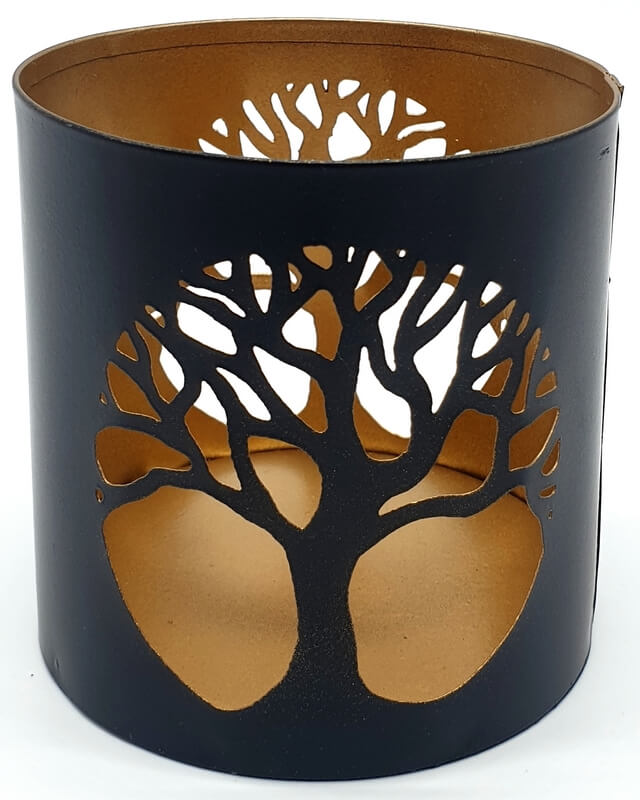 Bougeoir Métal Arbre de Vie 9cm