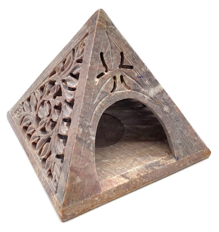 Bougeoir Pierre Pyramide 12cm