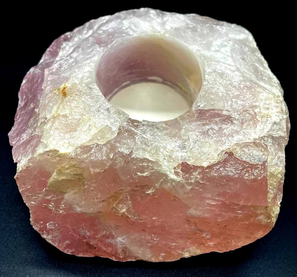 Bougeoir Quartz Rose 1KG