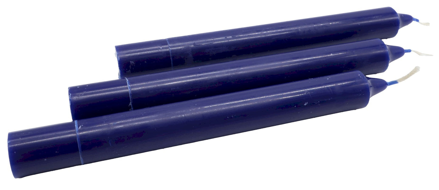 Bougie Teintée Masse 22cm - Bleu Marin - 12pcs