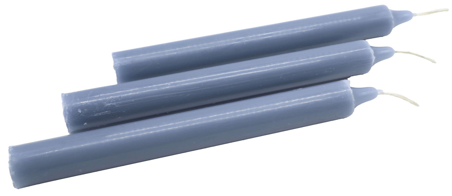 Bougie Teintée Masse 22cm - Gris - 12pcs