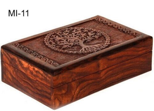 Boîte à Bijoux Bois Arbre de Vie 20cm