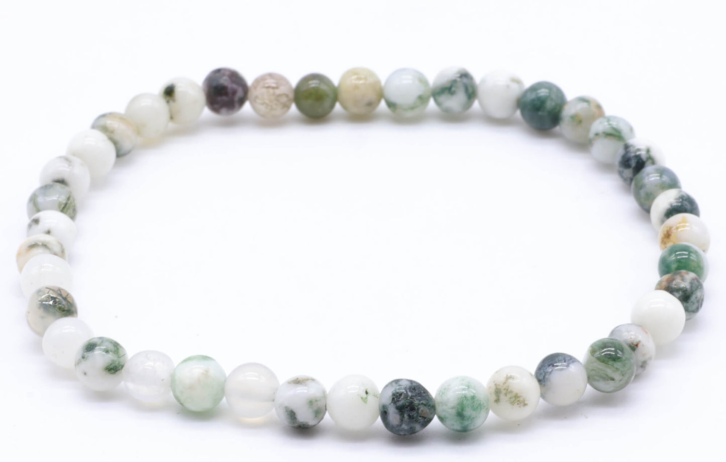 Bracelet Agate Arbre perles 4mm