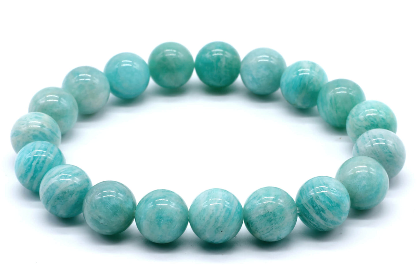 Bracelet Amazonite 'AA' perles 10mm