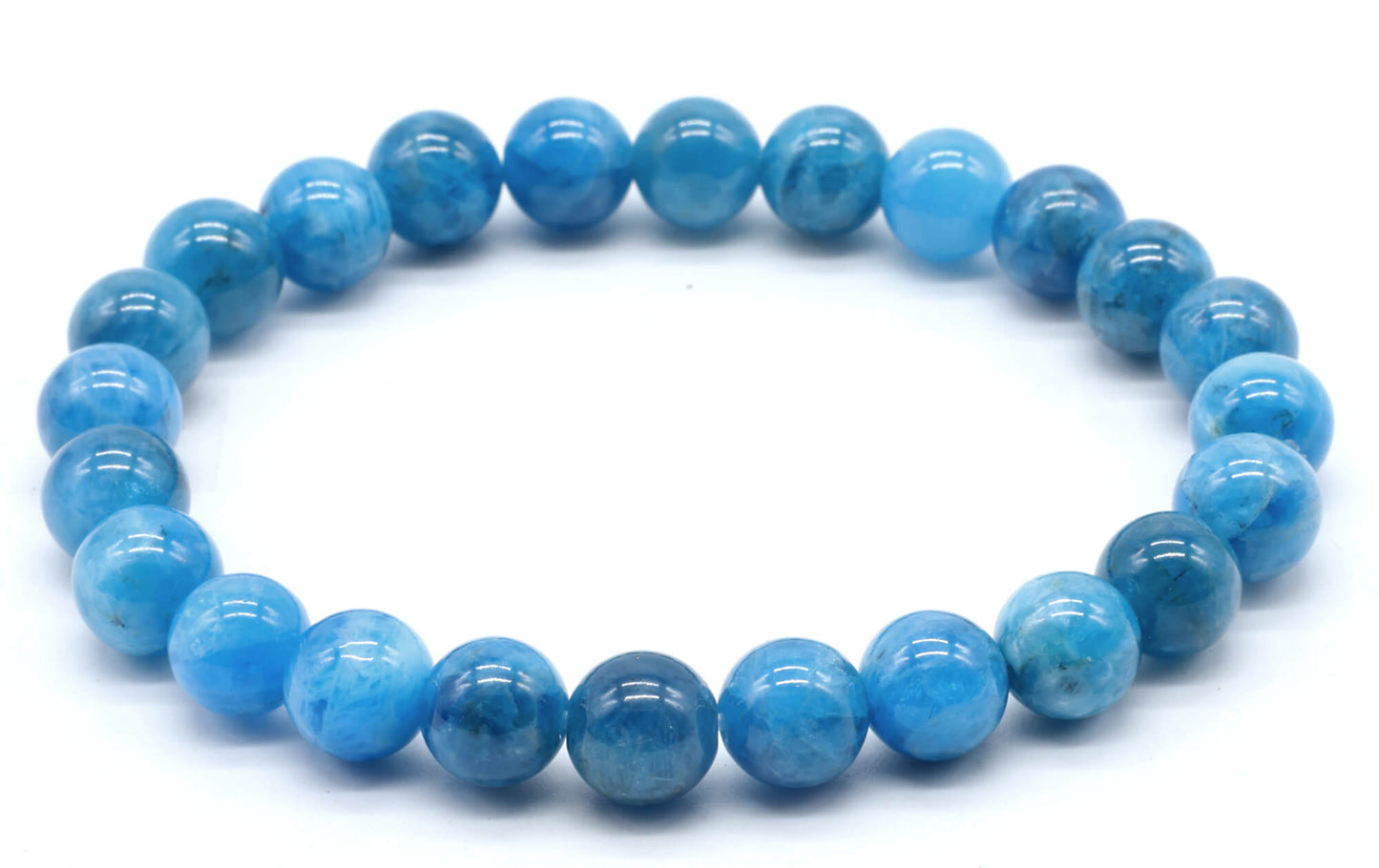 Bracelet Apatite 'AAA' perles 8mm