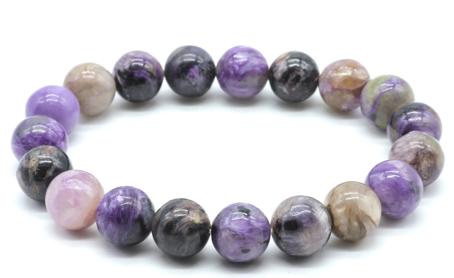 Bracelet Charoïte 'AAA' perles 10mm