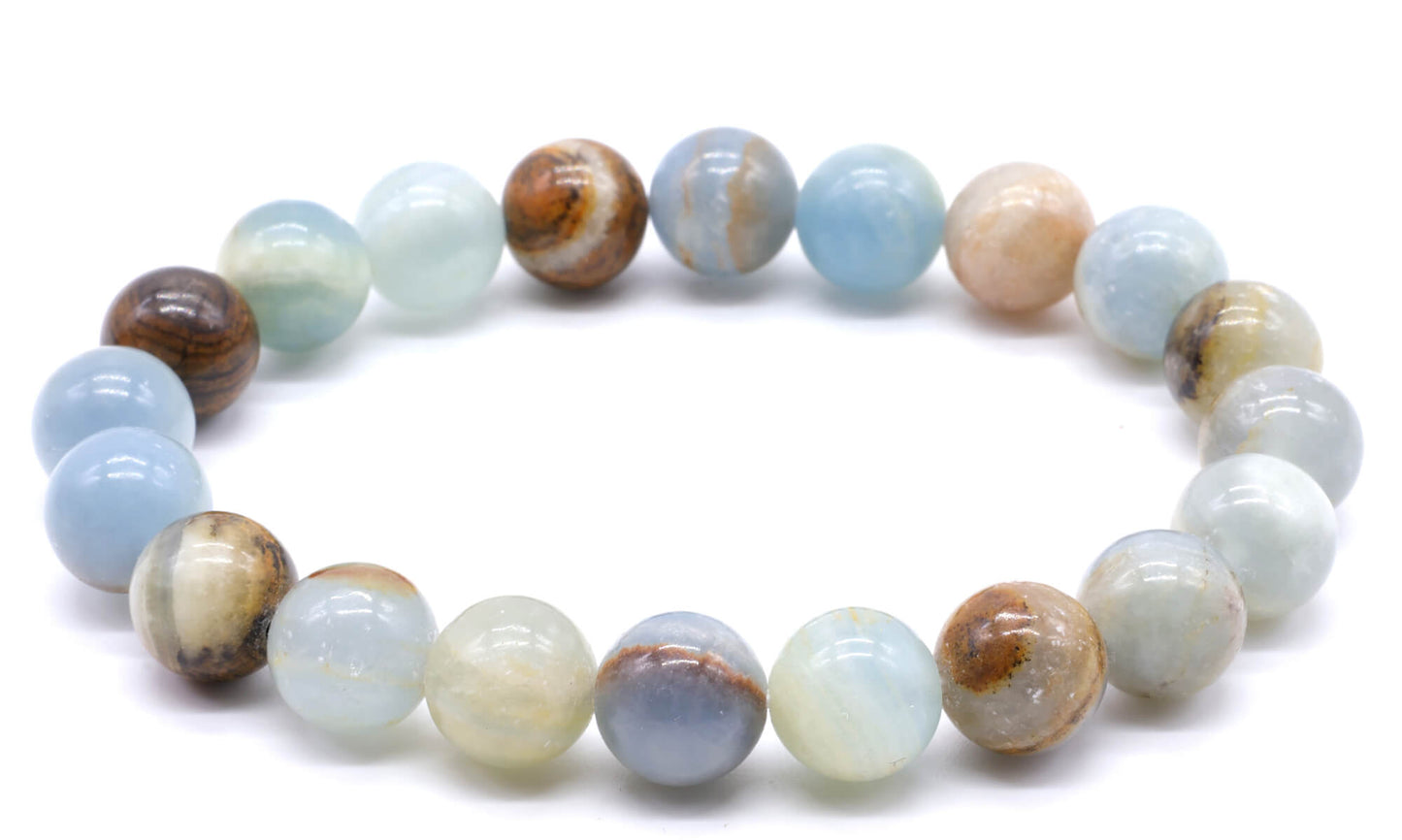 Bracelet Calcite Bleue perles 10mm