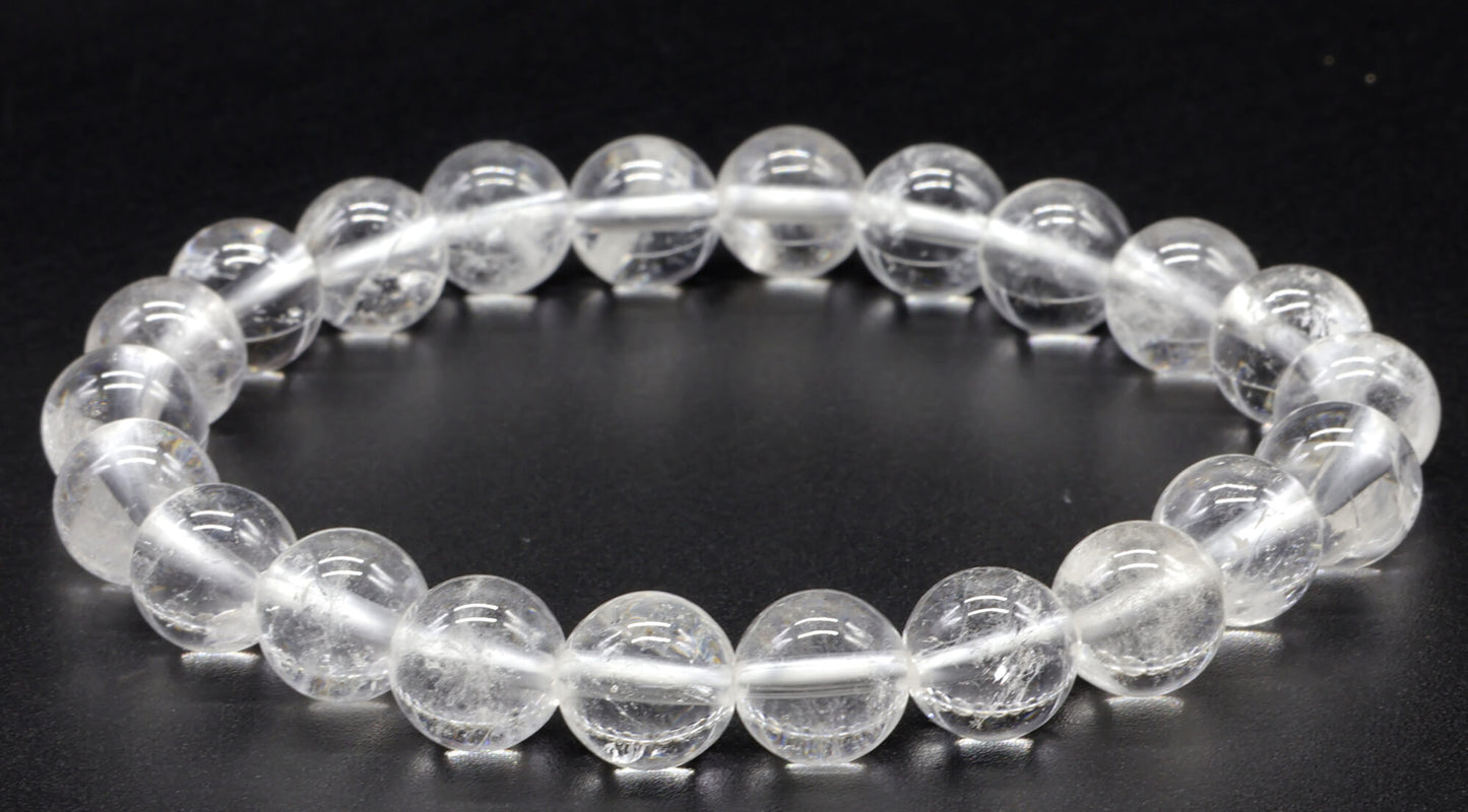 Bracelet Cristal de Roche perles 8mm