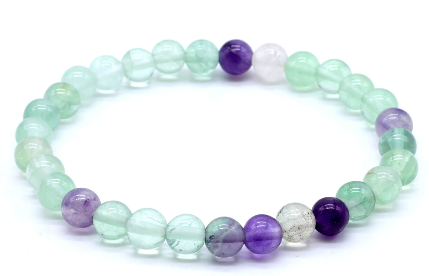 Bracelet Fluorite perles 6mm