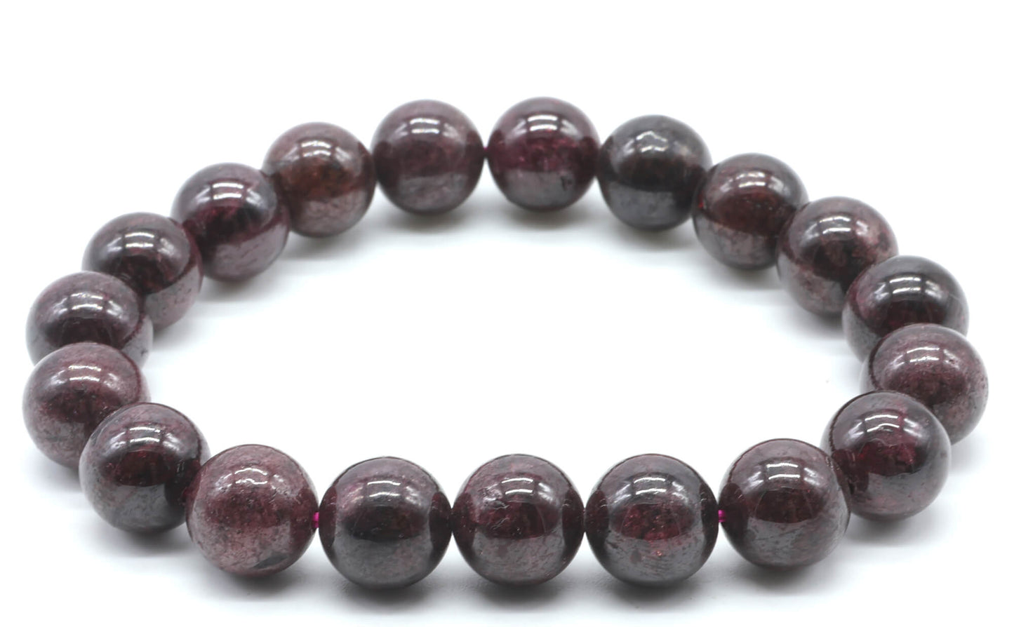 Bracelet Grenat perles 10mm