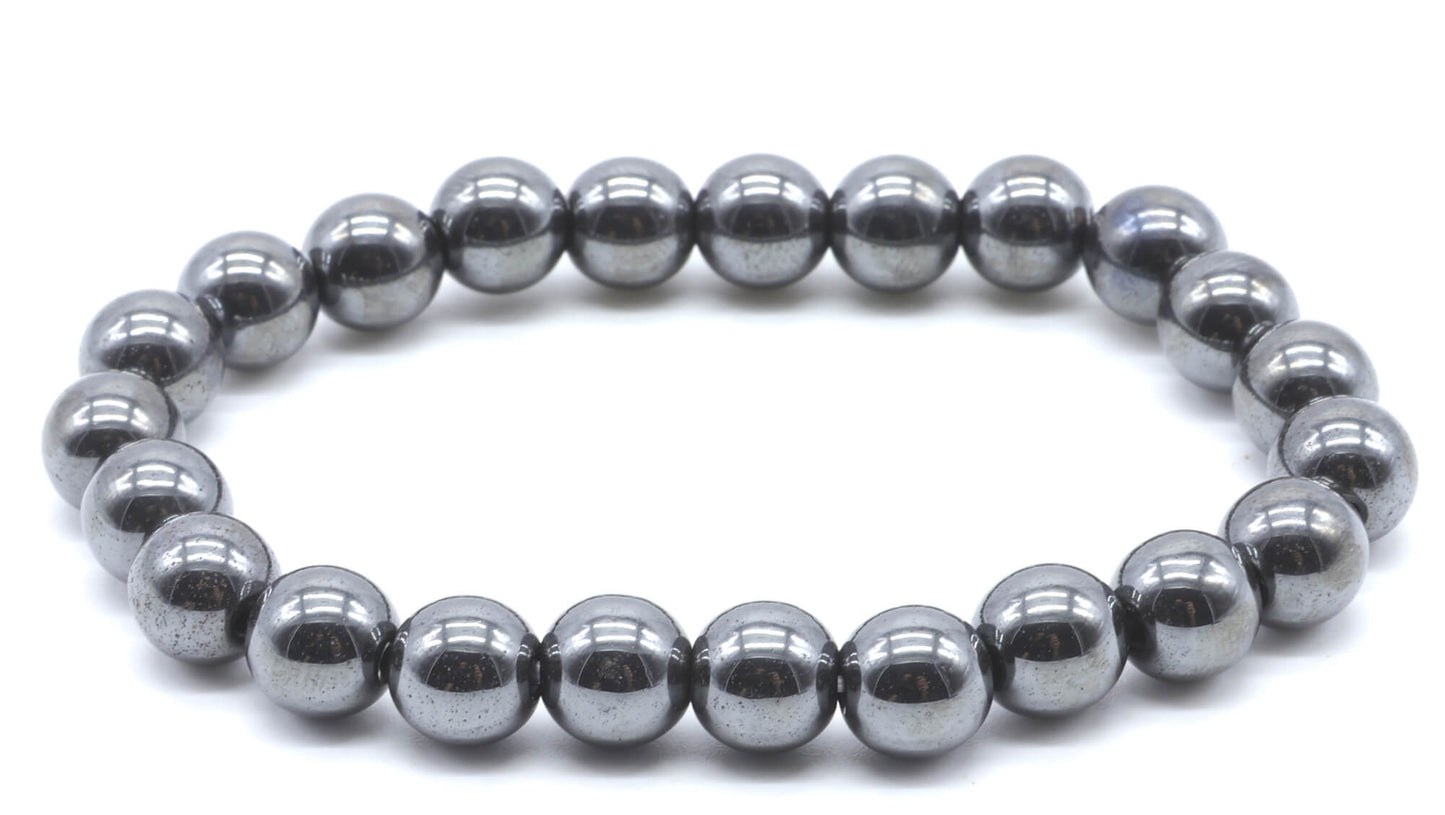 Bracelet Hematite perles 8mm