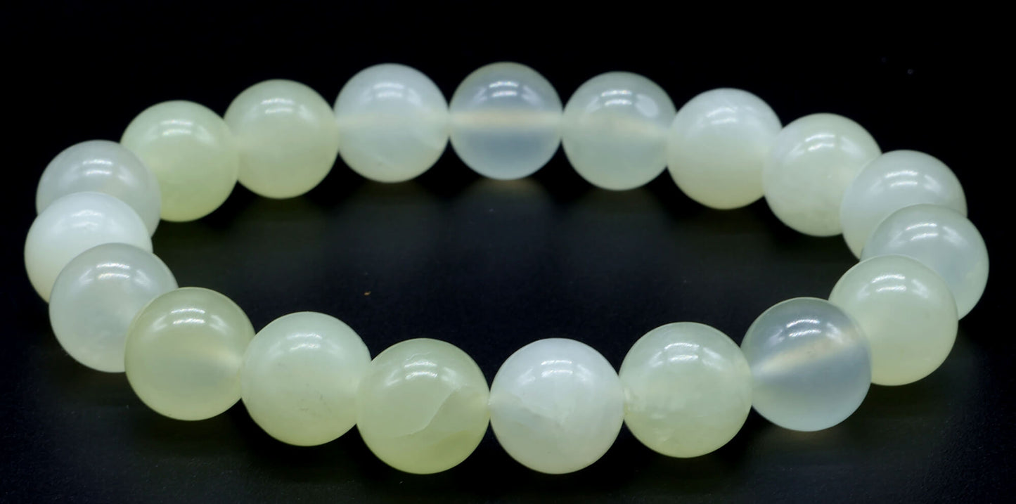 Bracelet Jade Verte perles 10mm