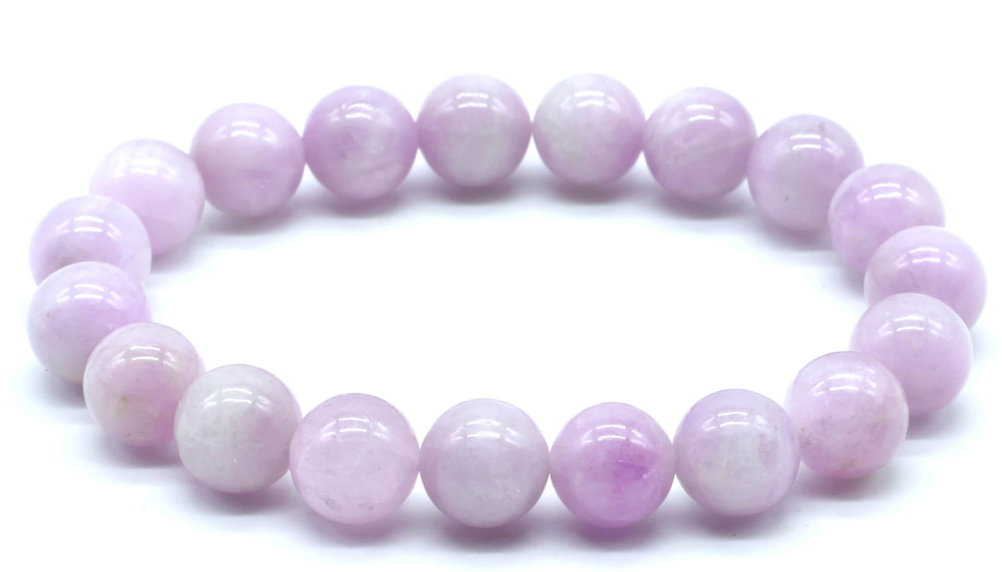 Bracelet Kunzite perles 10mm